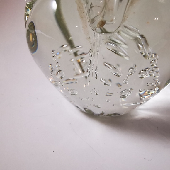 Vintage Clear Art Glass Strawberry Paper Weight - Picture 6 of 10
